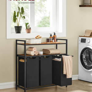 Laundry Basket with Removable Liners and Storage