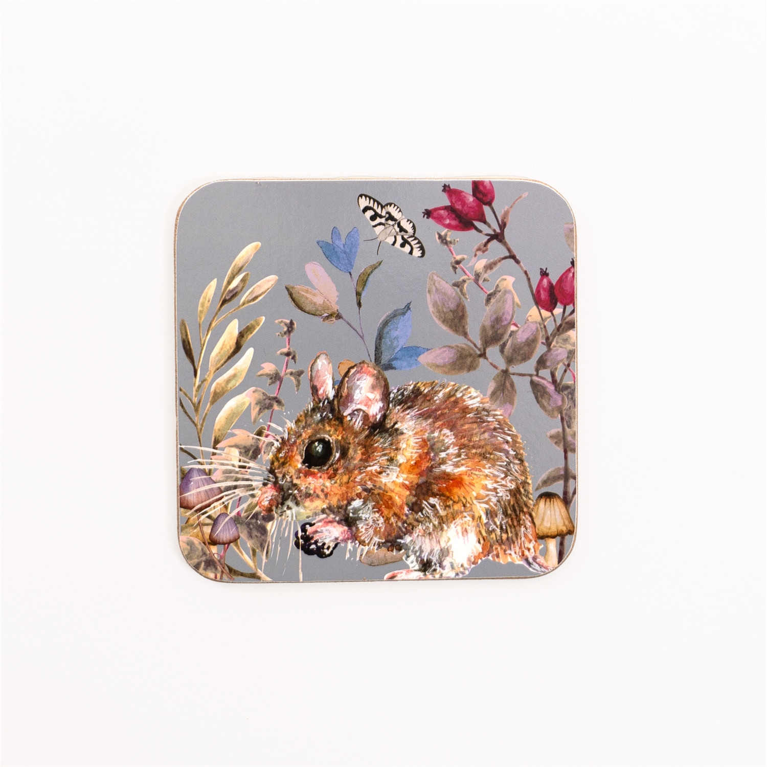 Woodland Glade Coasters Set Of 4 - Grey