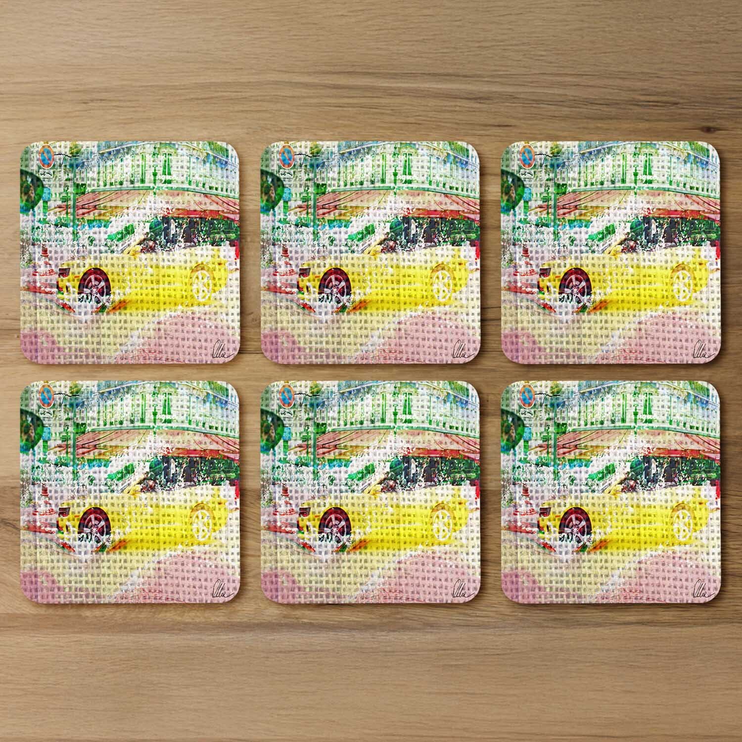 Champs Elysees Camero Coaster - Yellow