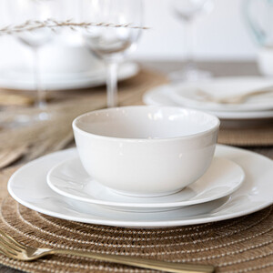 Mikasa Alexis Porcelain 12-Piece White Dinner Set