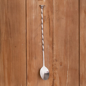 BarCraft Stainless Steel Cocktail Mixing Spoon, 28cm, Carded