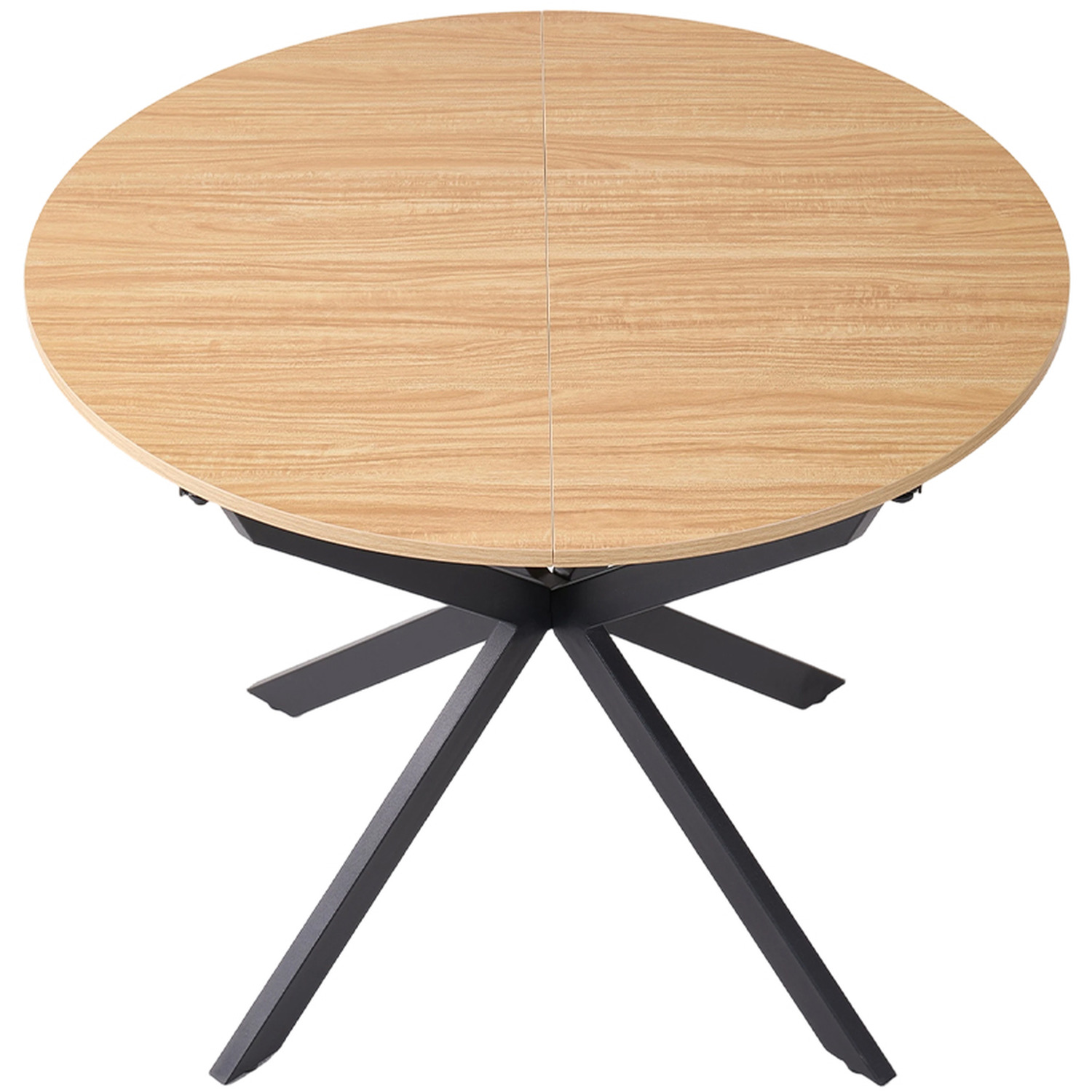 Extendable Dining Table with Top and Metal Legs