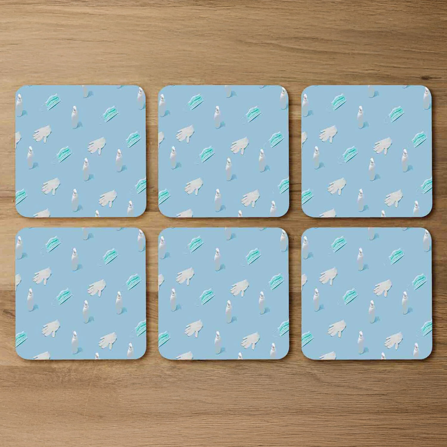 Image of Clean Hygiene Coaster Set - Blue