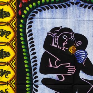 Handbrushed Cotton Wall Art Kamasutra MultiColor