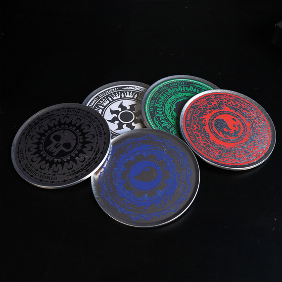 Magic the Gathering Set of 5 Printed Metal Coasters
