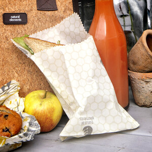 Natural Elements Eco-Friendly Set of 2 Beeswax Sandwich Bags