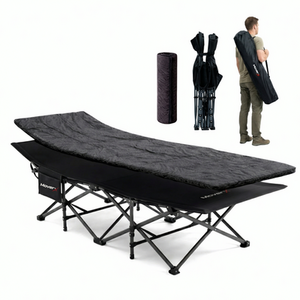 MoverX Folding Single Camping Bed 160kg with Mattress