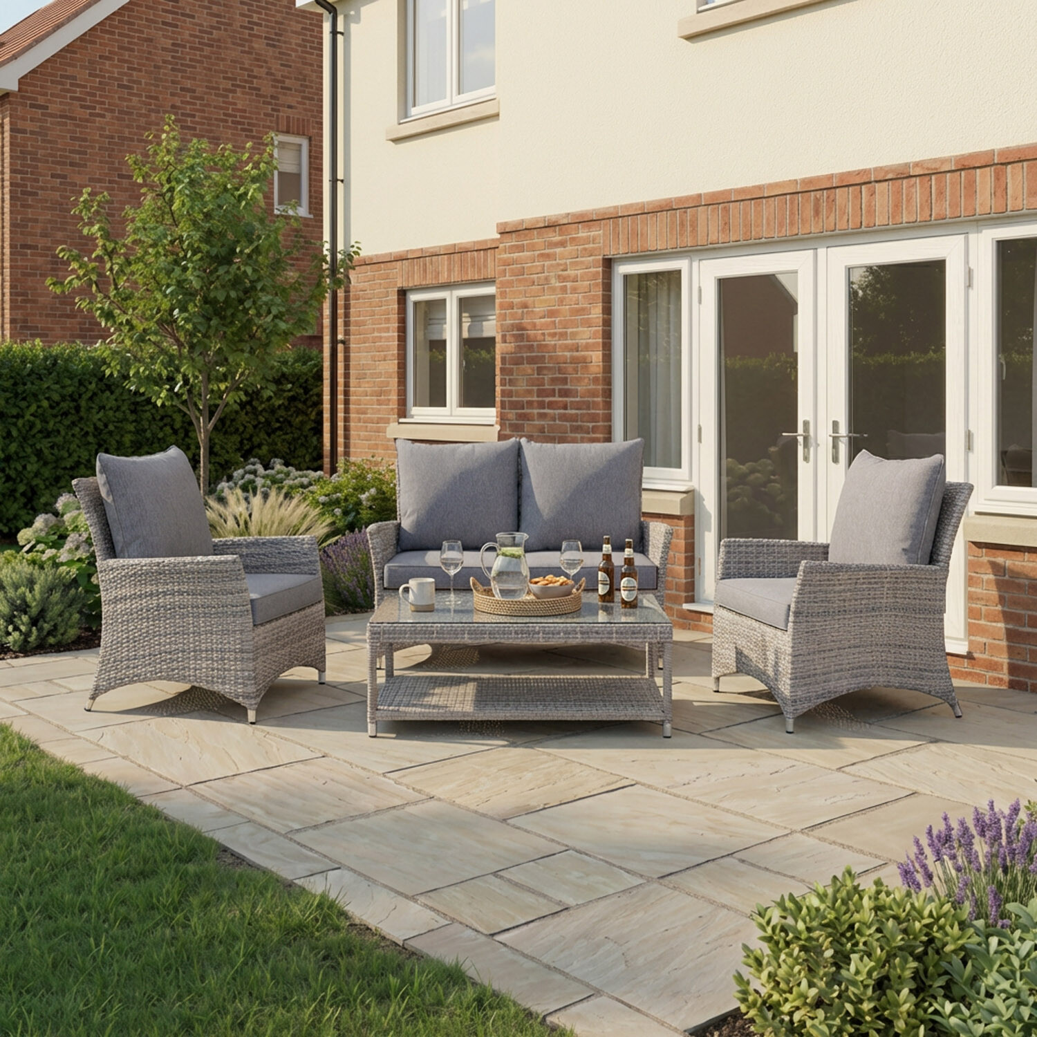 Florence Sofa Set - Grey
