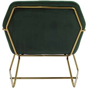 Marseille Forest Green Velvet Armchair with Matt Black Frame