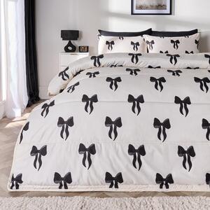 OHS Bow Print Coverless 10.5 Tog Duvet Set