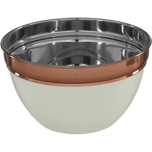 Prescott Small Cream and Copper Mixing Bowl