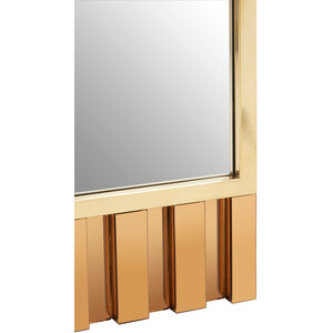 Tia Small Gold Finish Square Wall Mirror