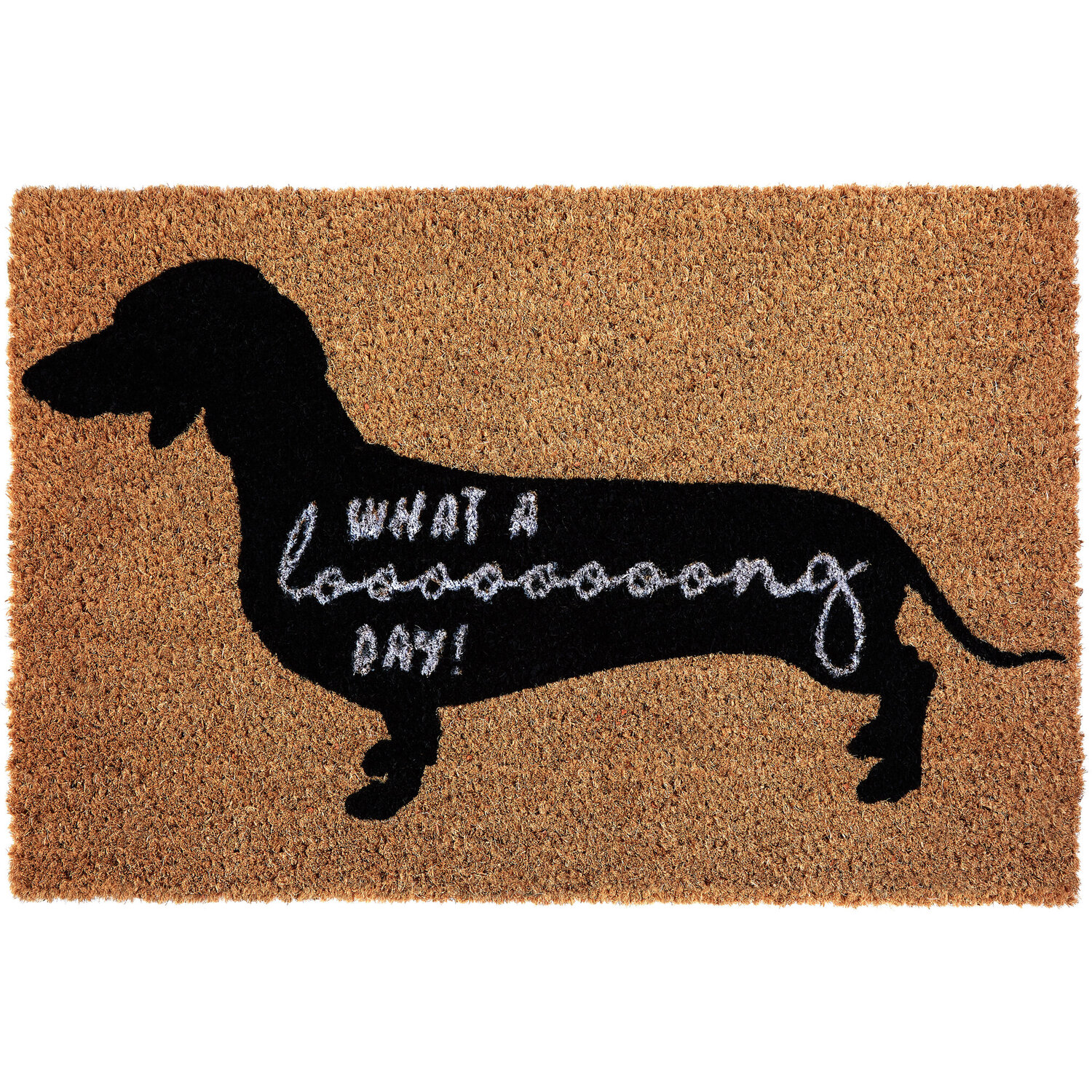 Filta What a Long Day Sausage Dog Doormat - Brown