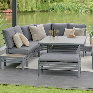 Monza Large Square Modular Outdoor Garden Dining Set