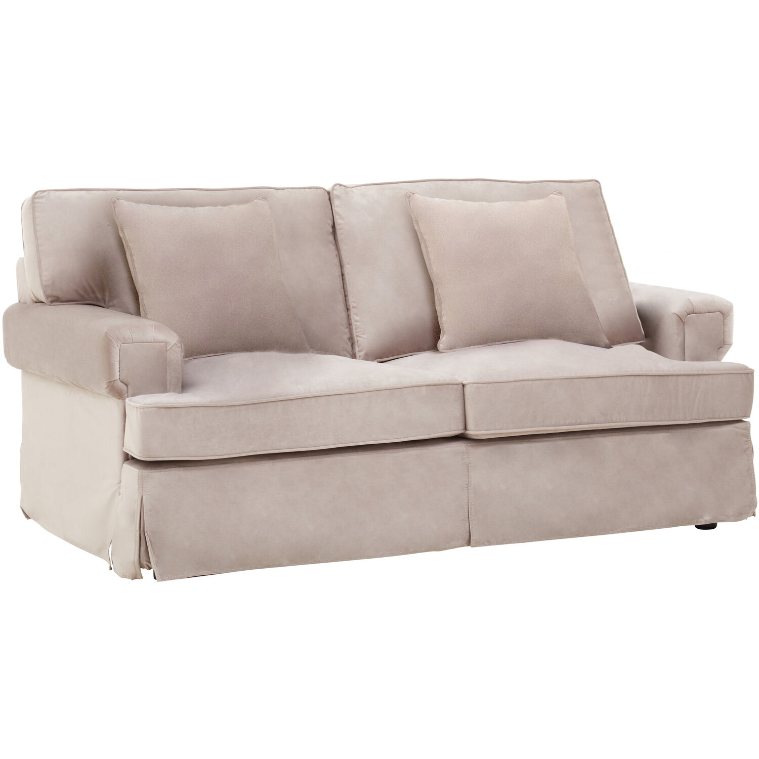 Ralph Two Seat Mink Velvet Sofa - Brown