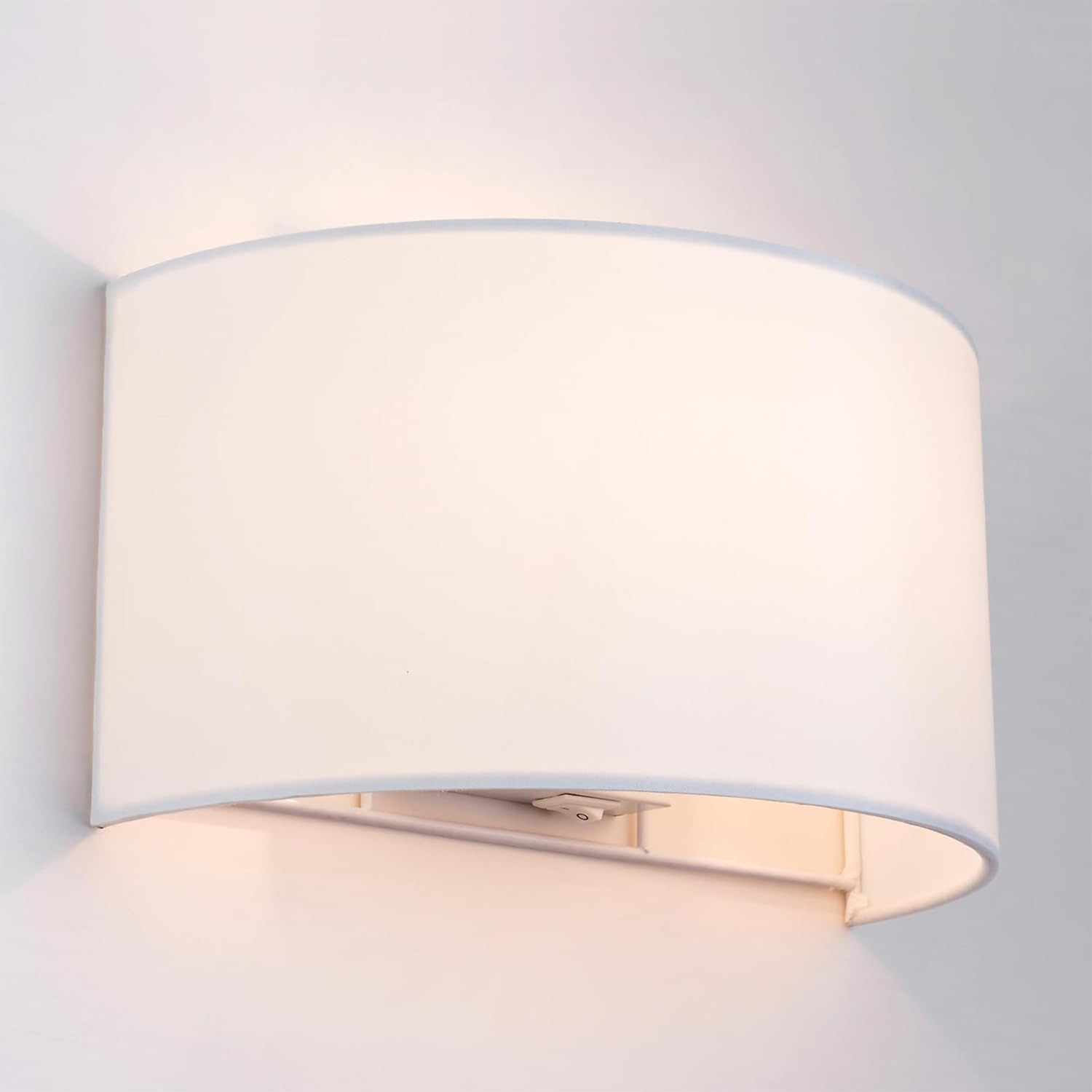 Image of Fabric Wall Light - White /&hellip;