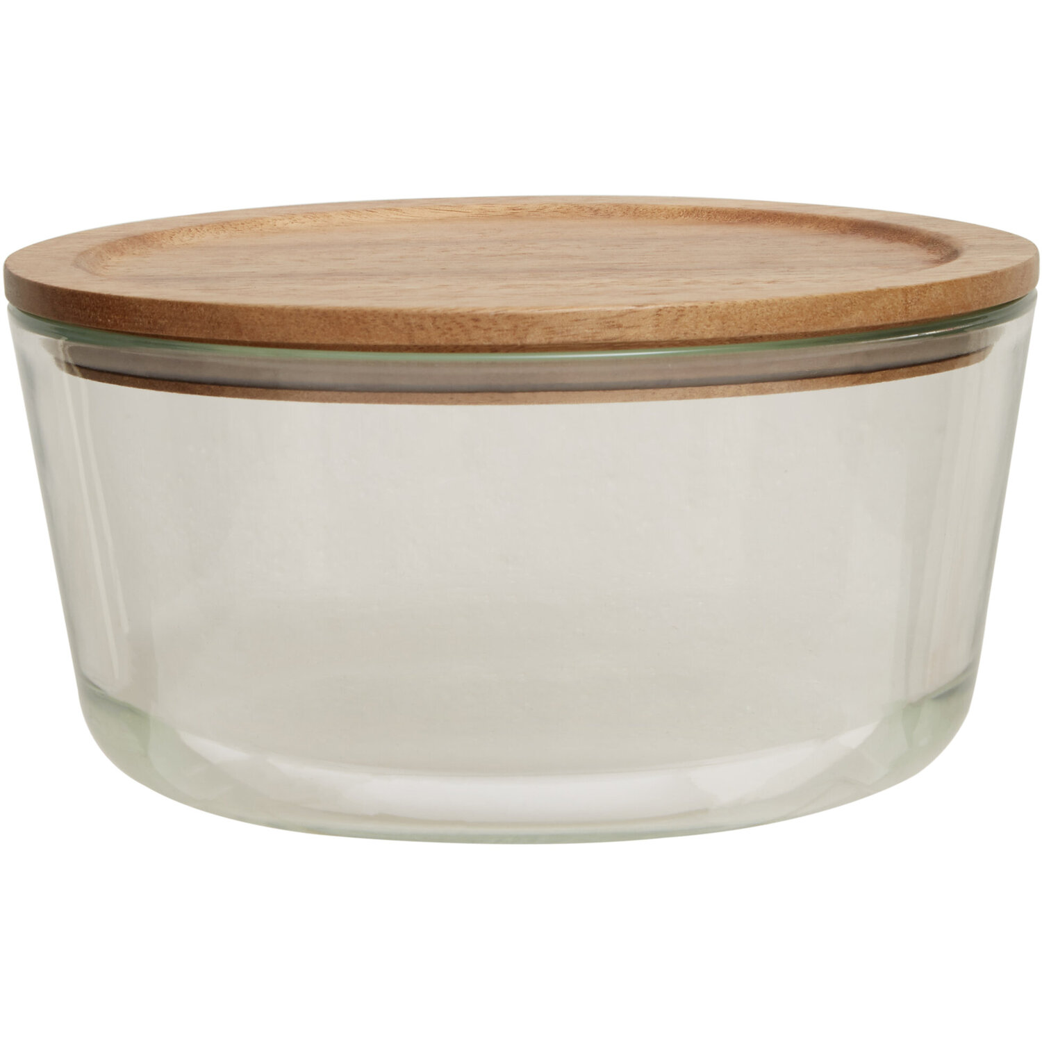 Freska 1650ml Glass Container With Acacia Lid - Transparent