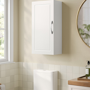 Cloud White Bathroom Wall Cabinet, Adjustable Shelves