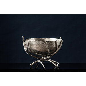 Stag Antler Nickel Finish Bowl