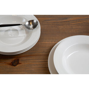 Avie 16 Piece Ribbed Dinner Set