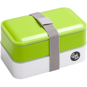 Grub Tub Green and White Stackable  Lunch Box