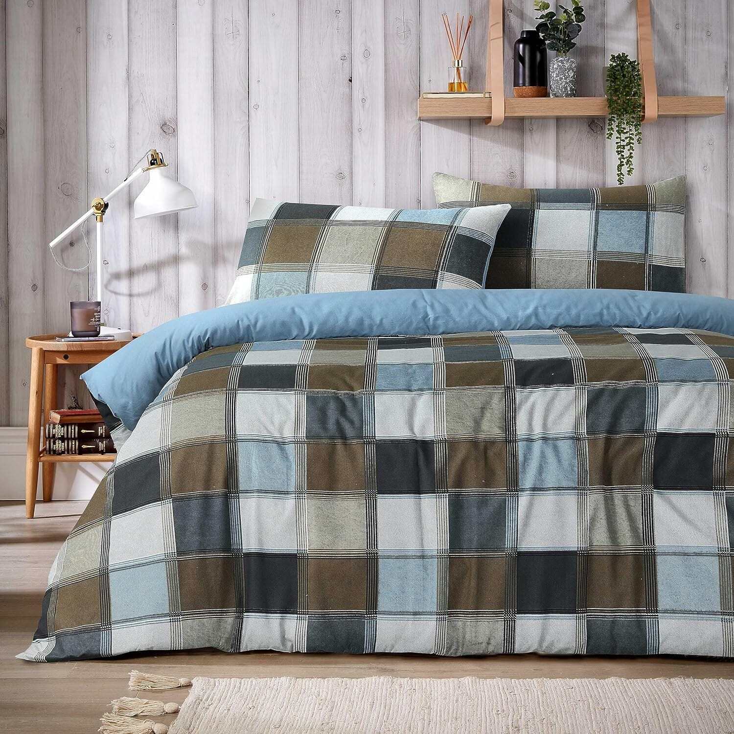 Glencoe Check Duvet Set - Natural Double