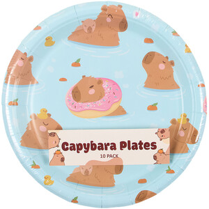 Pack of 10 Capybara Paper Plates