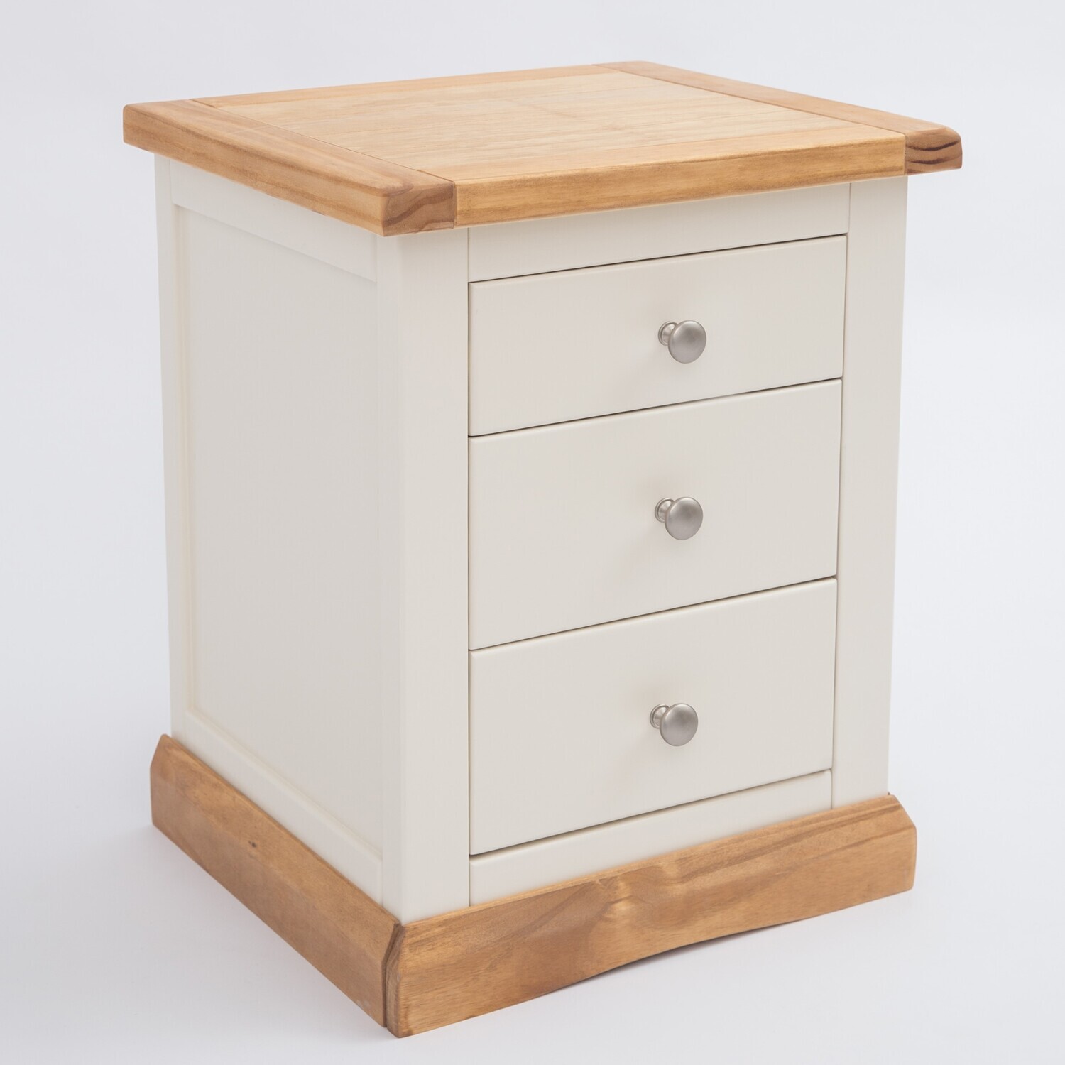 Cabinet Bits Trevi 3 Drawer Bedside Cabinet - White