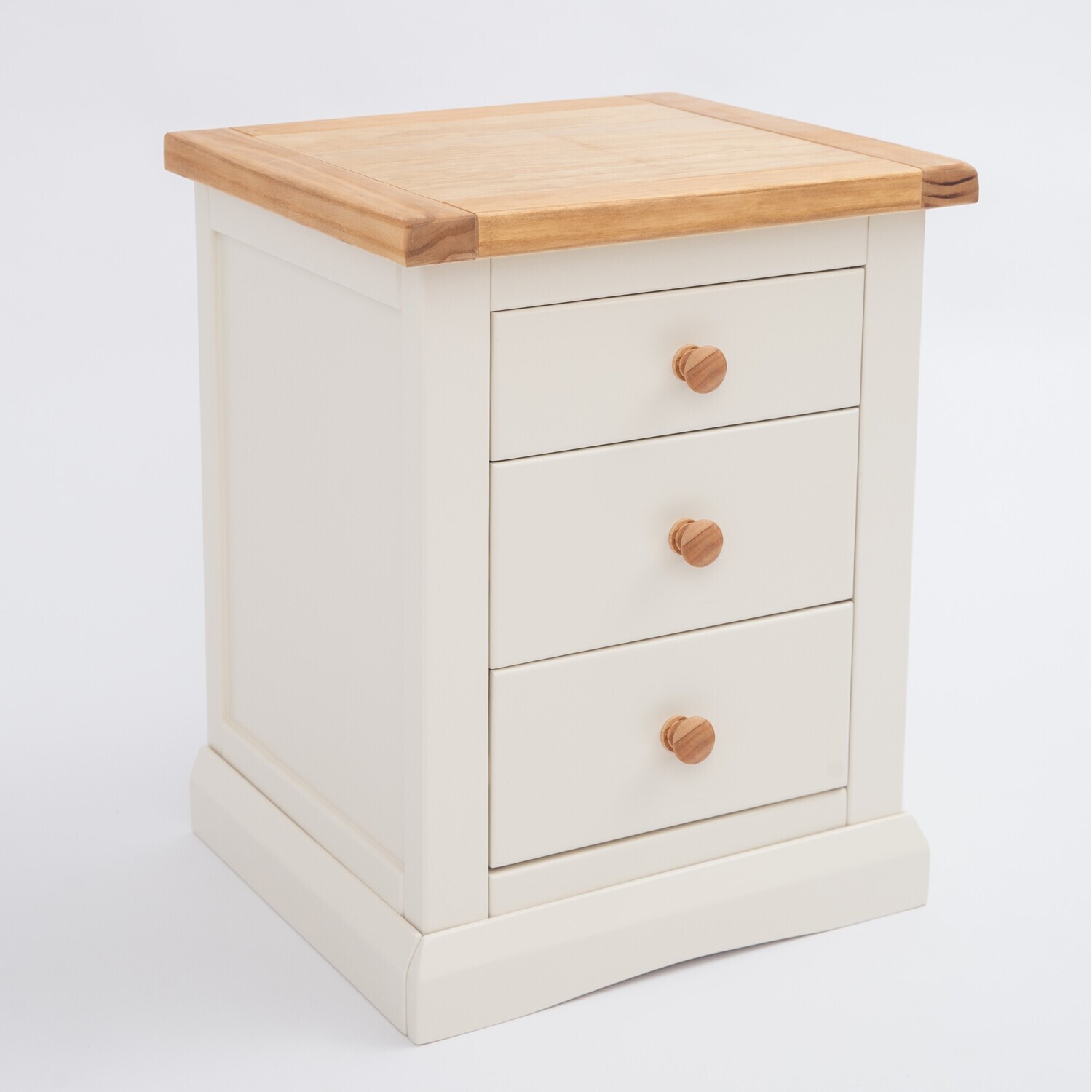 B&Q - Castelli 3 Drawer Bedside Table Wood Knob - Image 2