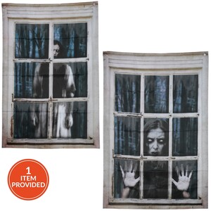 Creepy Girl Window Curtain