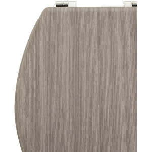 Brooks Grey Wood Toilet Seat