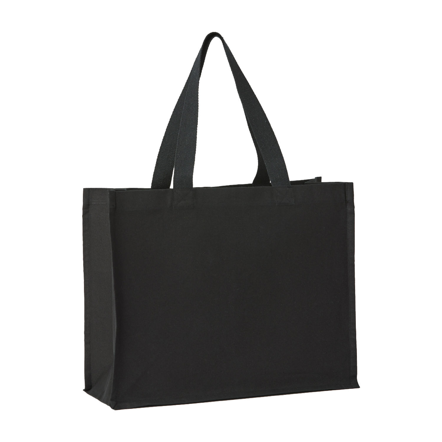 Nutshell Premium Stand-Up Canvas Recycled Shopper Bag - Black