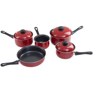 Viggo Red Non Stick 5 Piece Cookware Set