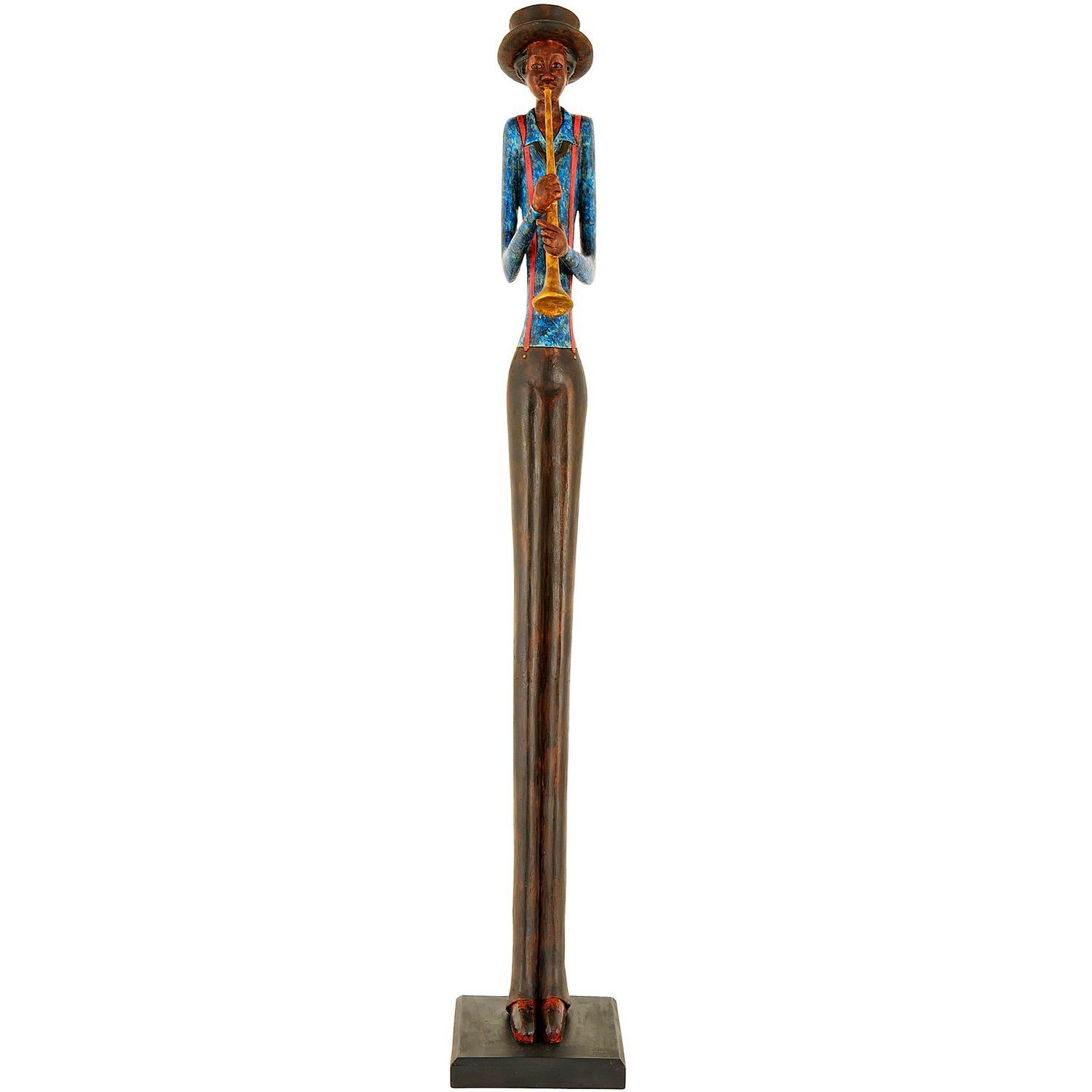 Hill Interiors Standing Jazz Band Trumpeter - Brown/Blue