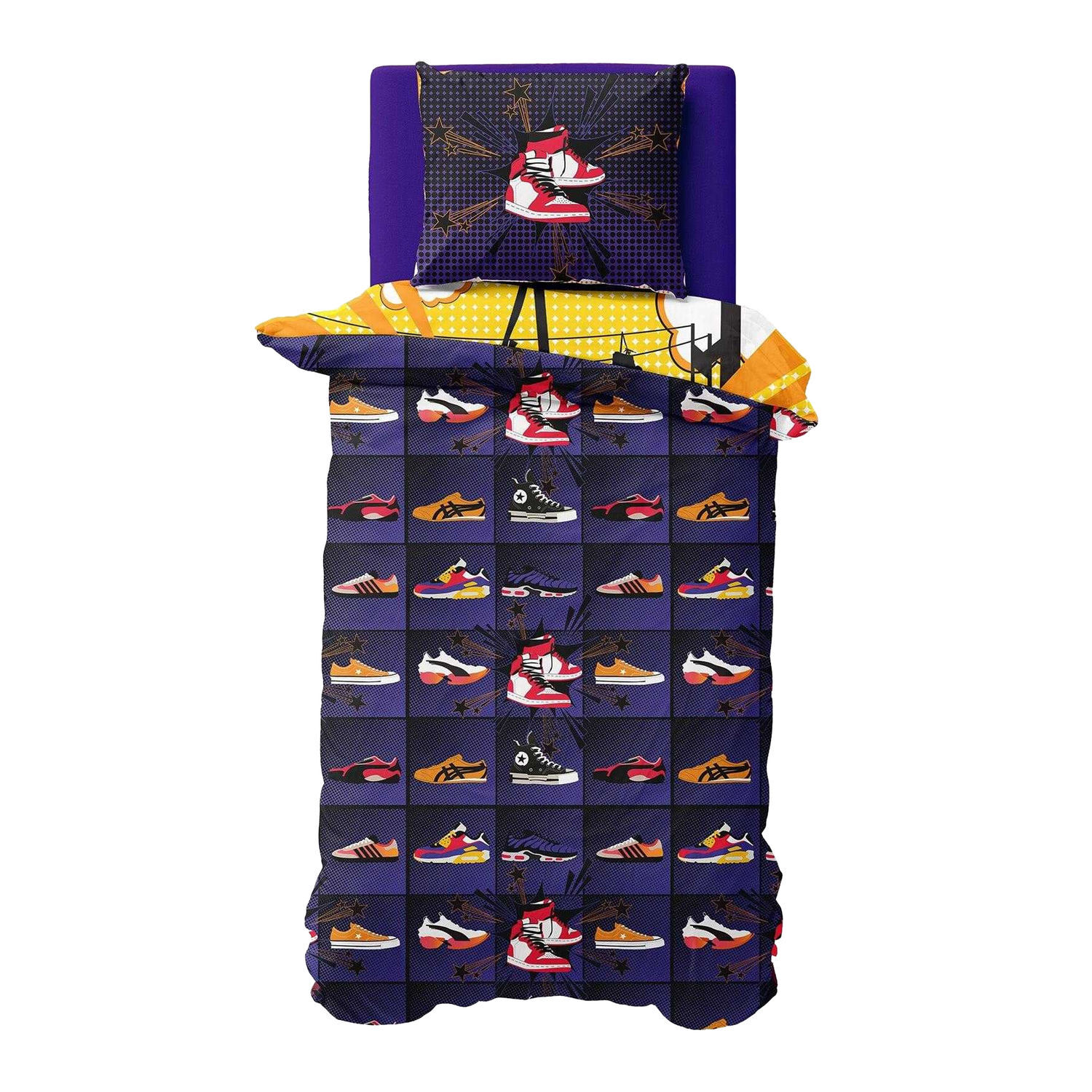 K Collection Unisex Multicolor Sneakerhead Panel Duvet Set | Size: Single - Image 2
