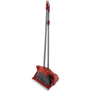 Leecroft Self Closing Dustpan & Brush Red