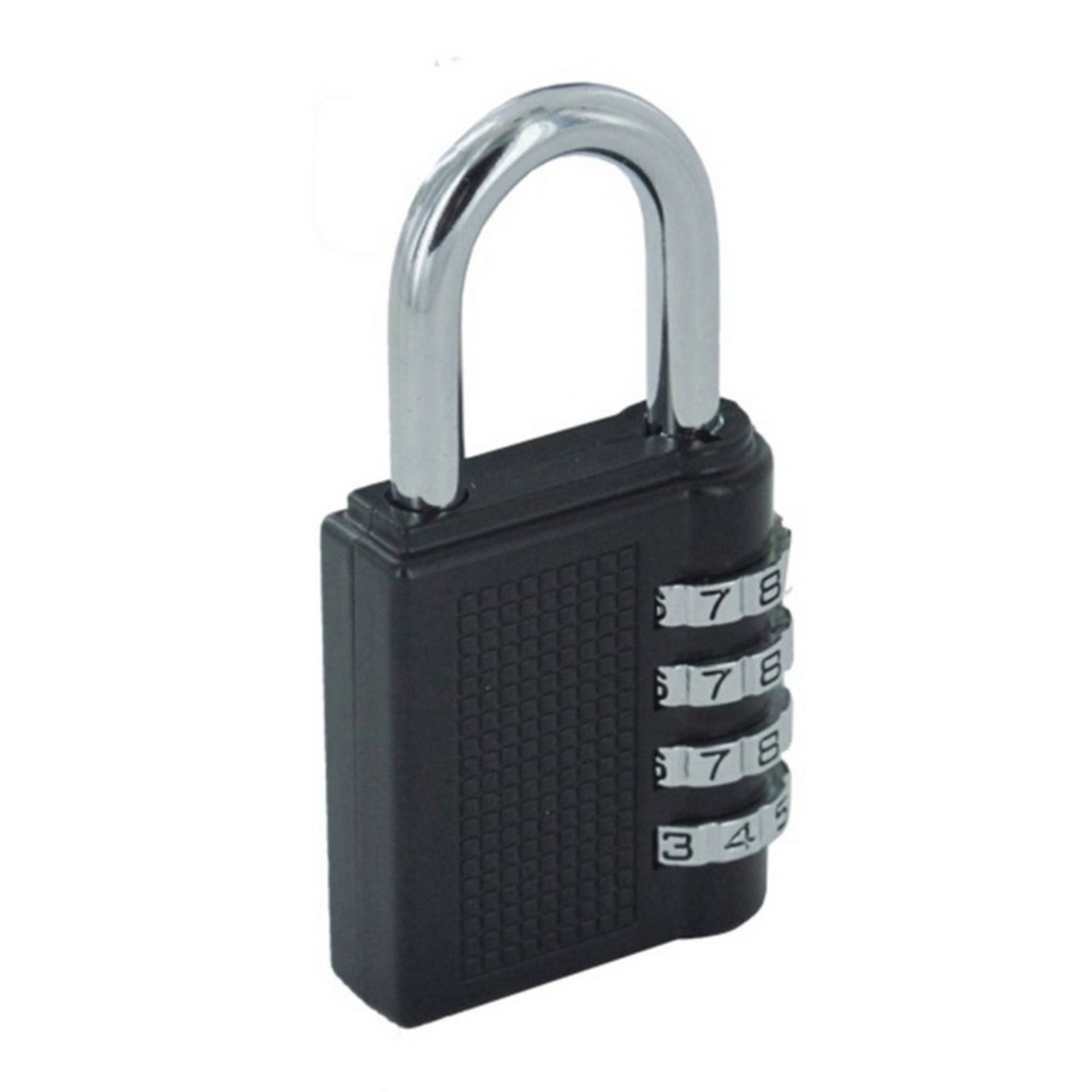 Securit Combination Padlock - Black/Silver / Fabric
