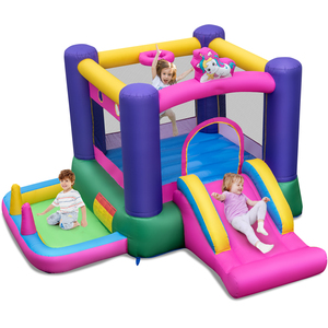 Unicorn-Themed Inflatable Bounce House with 480W Blower