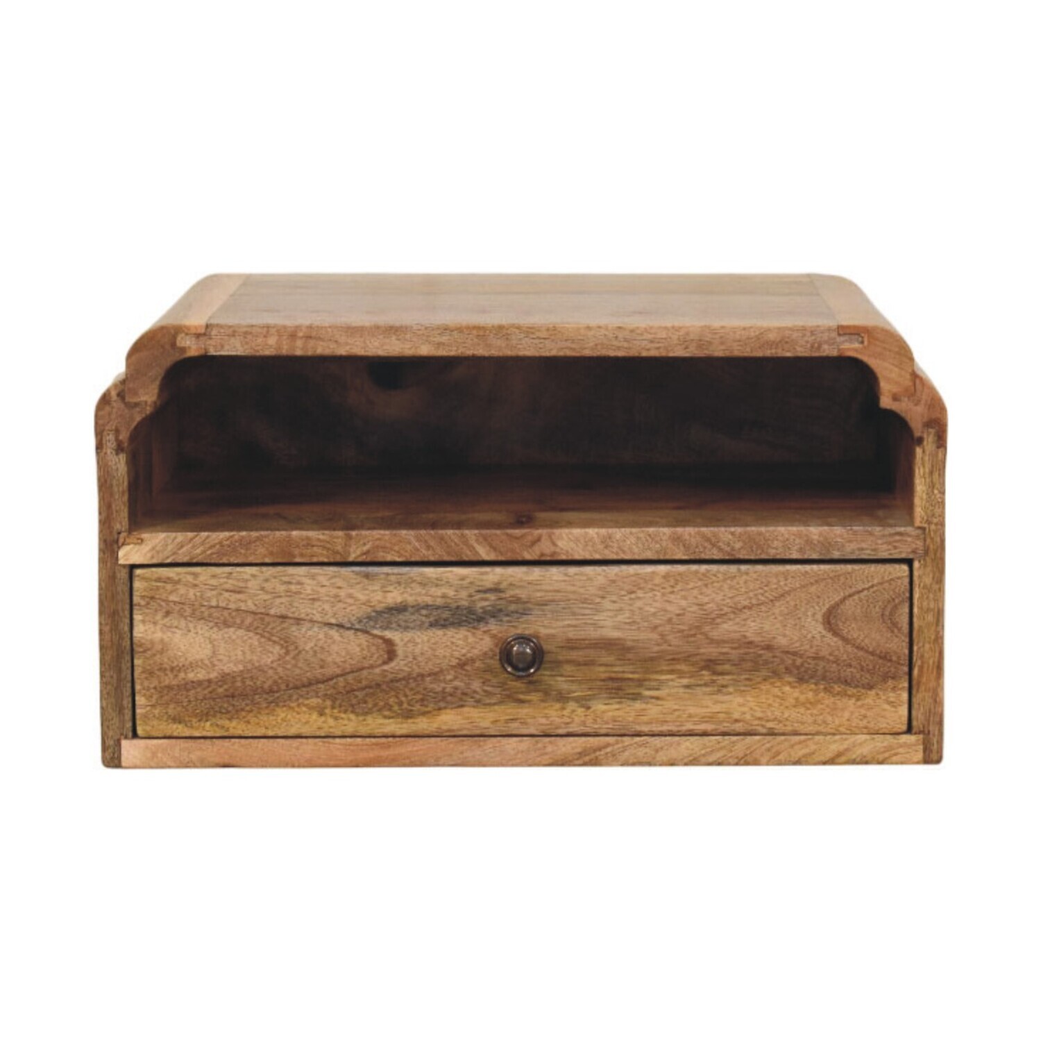 Avora Solid Mango Wood Wall Mounted Bedside Table