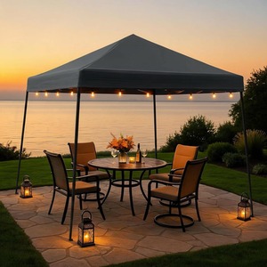 Grey Home Source Easy Up 3m x 3m Outdoor Garden Gazebo with Carry Bag  shot 15768194