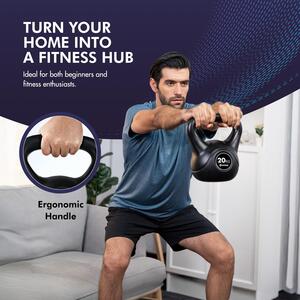 Kayman 16KG Kettlebell - Ergonomic Handle, Flat Bottom for Stability, Home Gym
