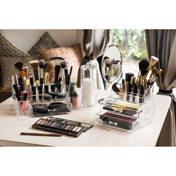 Beauty Cotton Pad Clear Cosmetics Organiser