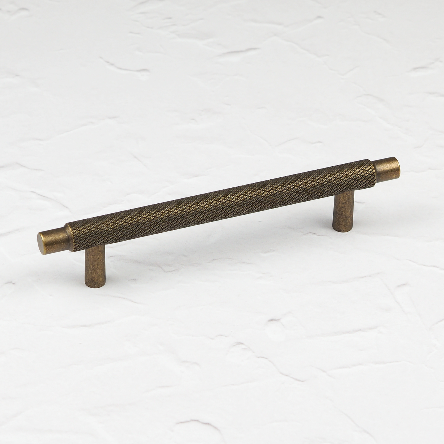 (128Mm Handle ) Antique Brass Knurled Bar Handle 128Mm & T-Bar - Image 2