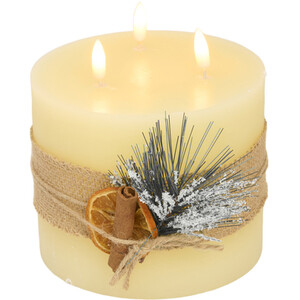 Orange and Cinnamon 3 Wick LED Candle