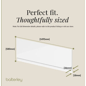 Bathroom Rectangular Modern Durable 1500mm MDF Bath Front Panel and Plinth