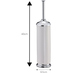 Showerdrape Opera 3 Piece Bathroom Accessory Set Toilet Roll Holder, Towel Ring & Toilet Brush