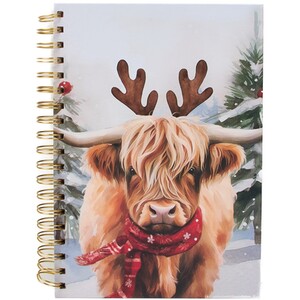 Christmas Highland Cow B5 Notebook