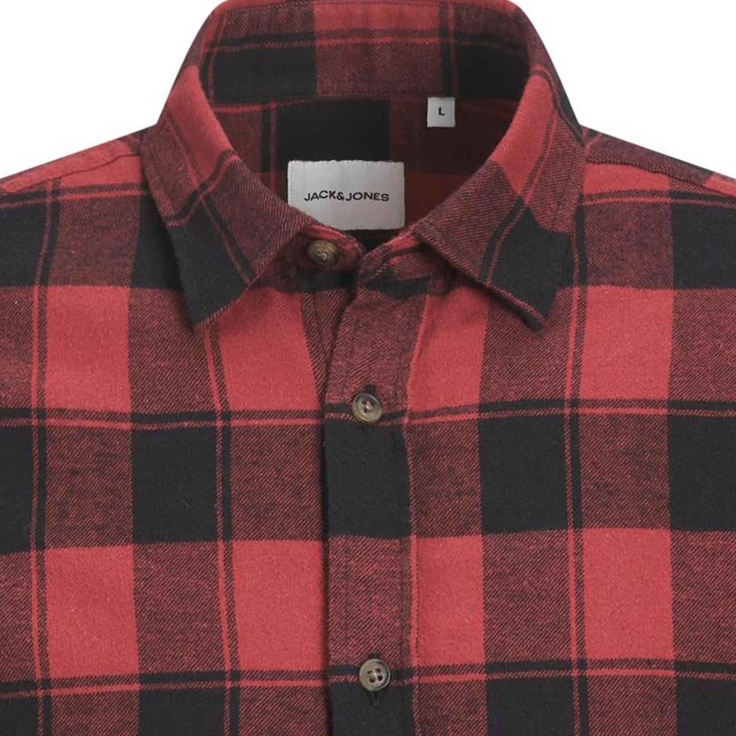 Jack & Jones Slim Fit Checked Shirt - Red / Xxl