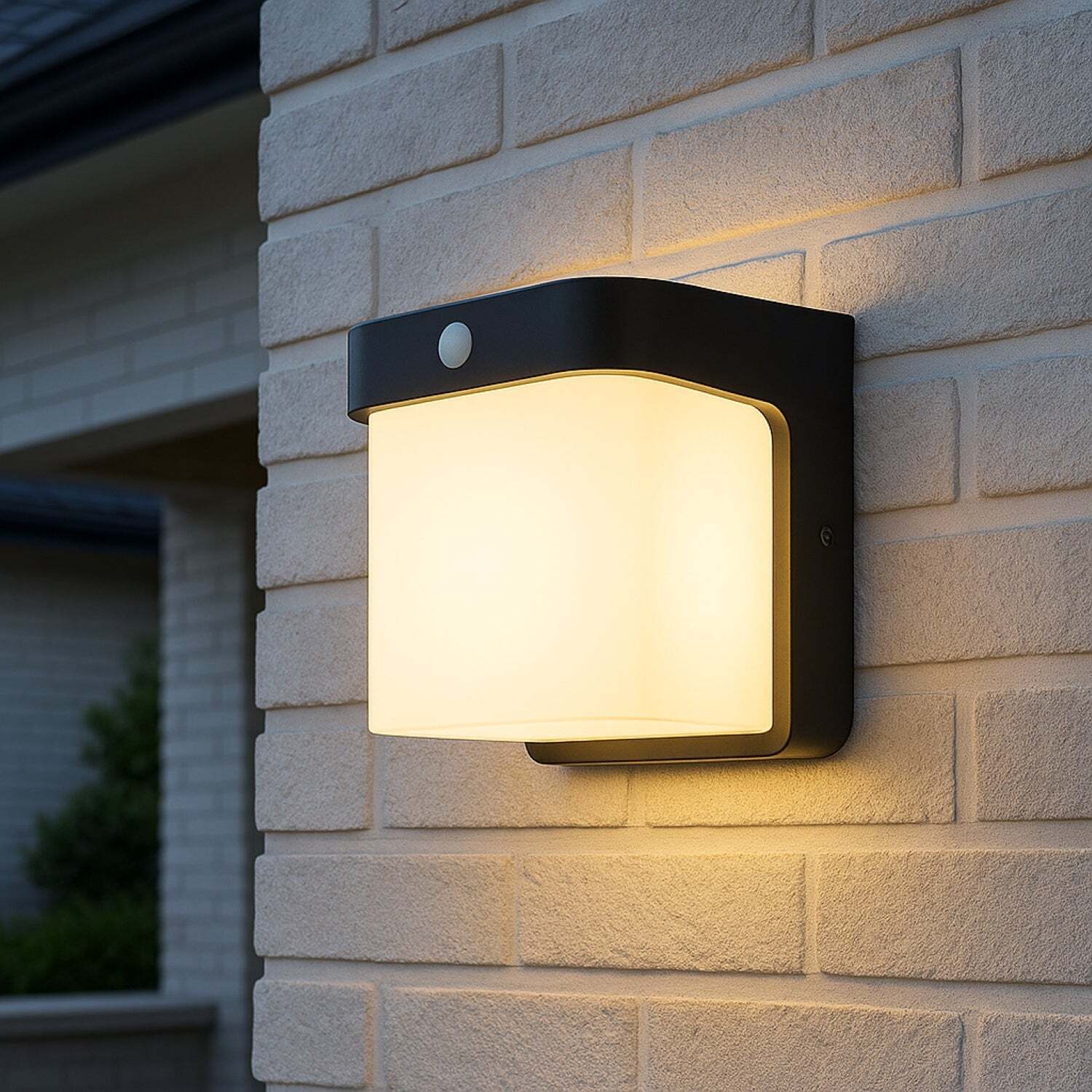 Cgc Lighting Black Square Pir Outdoor Wall Light Pir Motion Sensor Security Waterproof Shed Conservatory Garden Porch Patio Driveway Garage (Black Square Pir) - Image 2