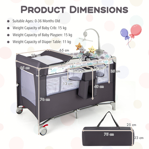 Foldable Baby Nursery Center Portable Pack and Play